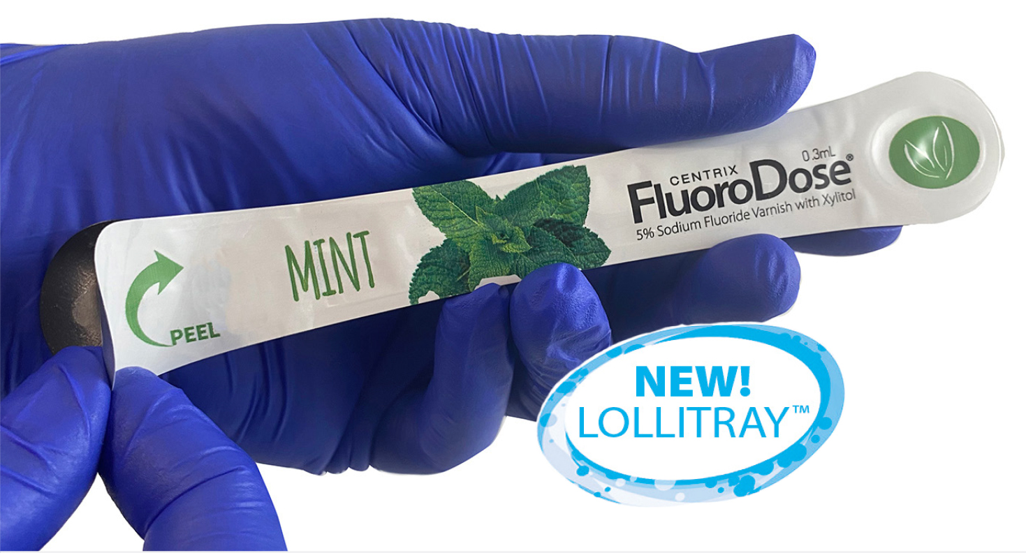fluorodose with lollitray hand